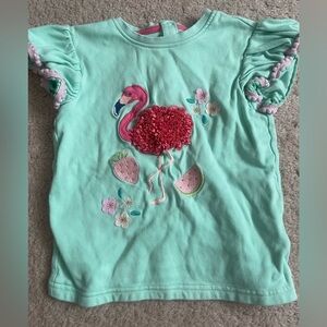 JoJo Maman Bebe Aqua Flamingo Tee